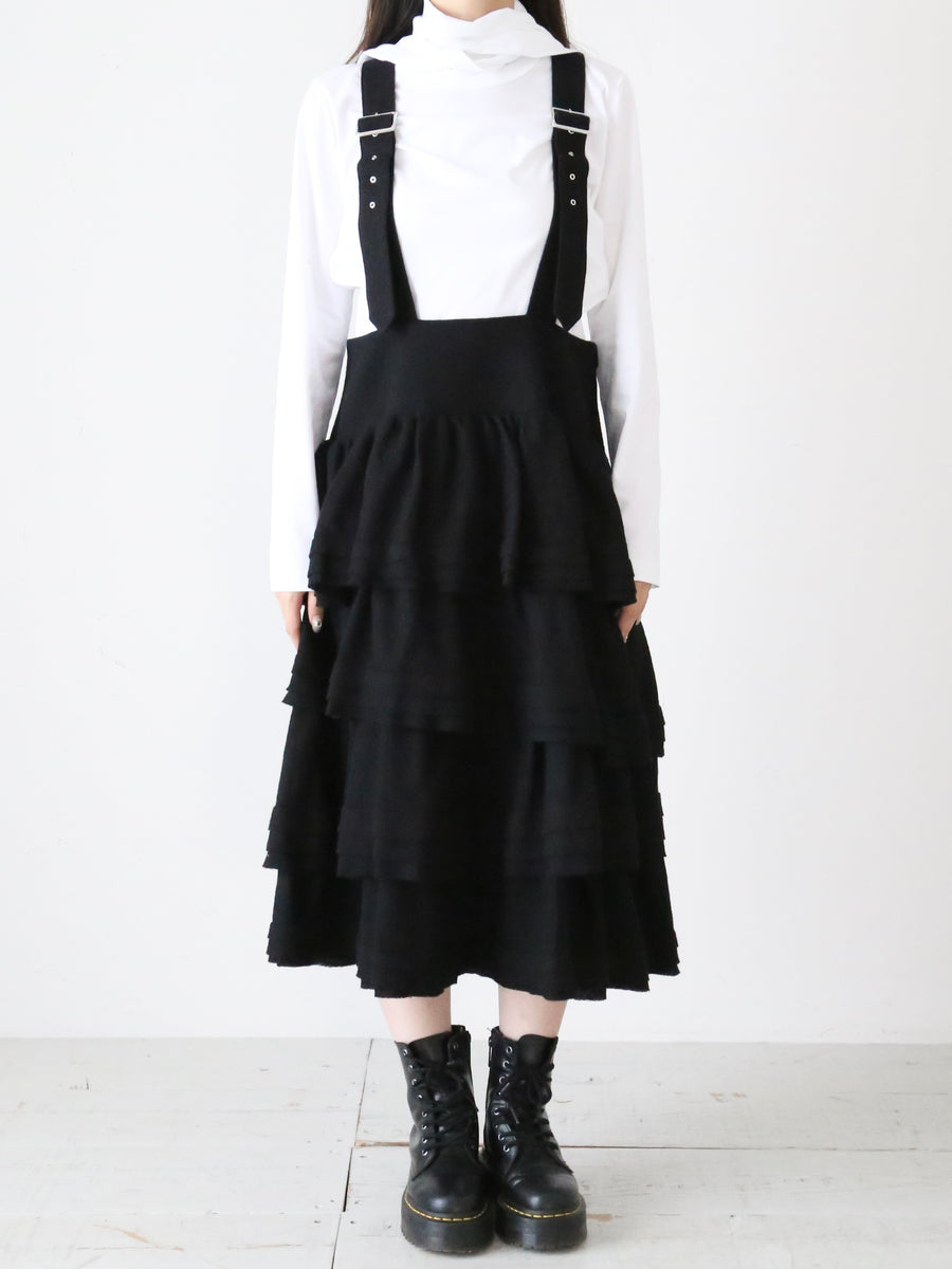 noir kei ninomiya 縮絨ウールジャンパースカート [3N-A005-051] – CREER