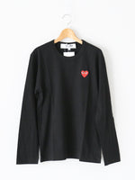 画像をギャラリービューアに読み込む, PLAY COMME des GARCONS ロングスリーブTシャツ(ブラック×レッド) [AX-T118-051]
