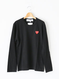 PLAY COMME des GARCONS ロングスリーブTシャツ(ブラック×レッド) [AX-T118-051]