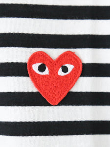 PLAY COMME des GARCONS ロングスリーブTシャツ(ボーダー×レッド) [AX-T164-051]