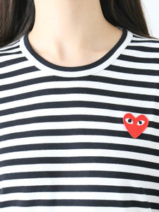 PLAY COMME des GARCONS ロングスリーブTシャツ(ボーダー×レッド) [AX-T164-051]