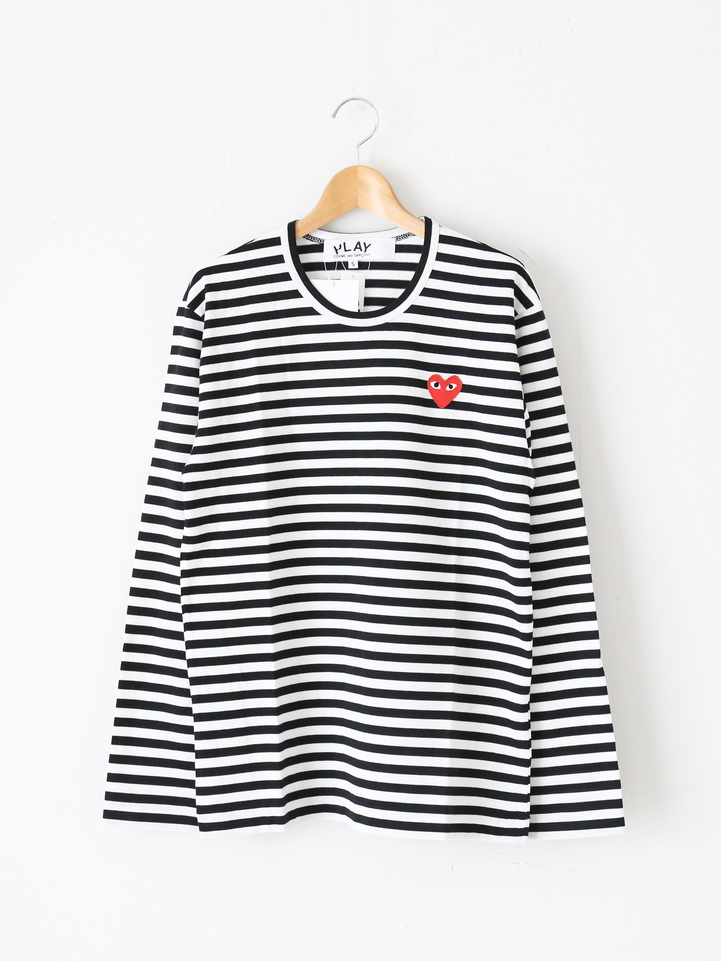 PLAY COMME des GARCONS ロングスリーブTシャツ(ボーダー×レッド) [AX-T164-051]