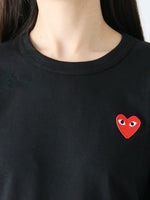 画像をギャラリービューアに読み込む, PLAY COMME des GARCONS ロングスリーブTシャツ(ブラック×レッド) [AX-T118-051]
