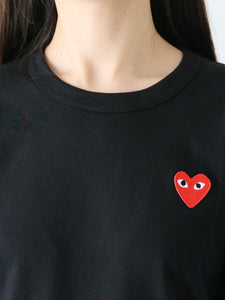 PLAY COMME des GARCONS ロングスリーブTシャツ(ブラック×レッド) [AX-T118-051]