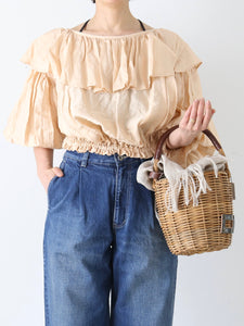 enrica コットンフリルブラウス [BLOUSE141]