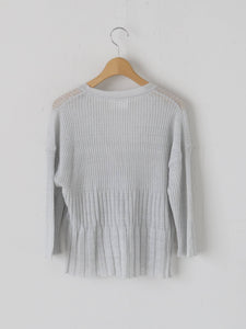 enrica リネン変形リブカーディガン [KNIT231]