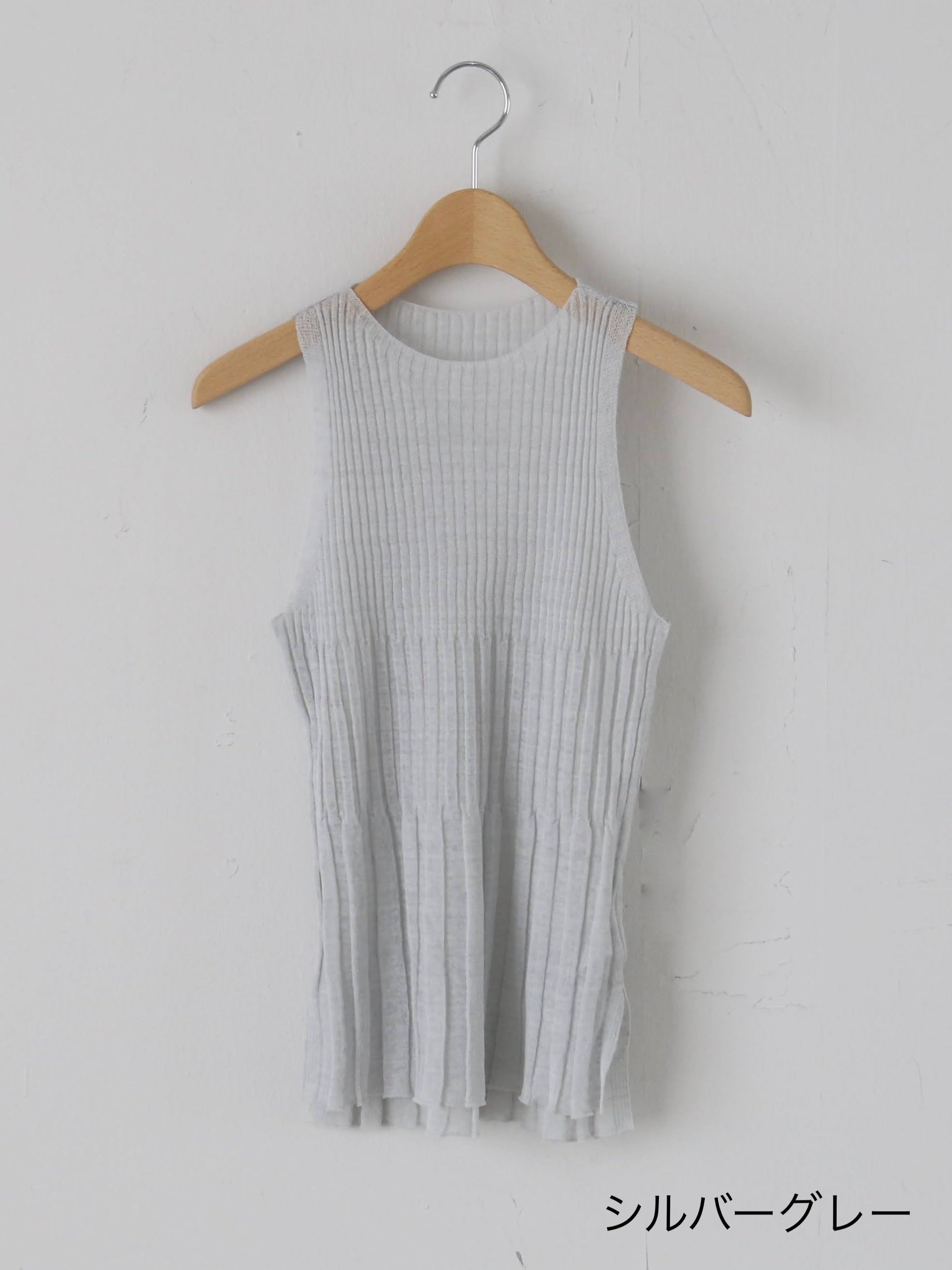 enrica リネン変形リブトップス [KNIT232]