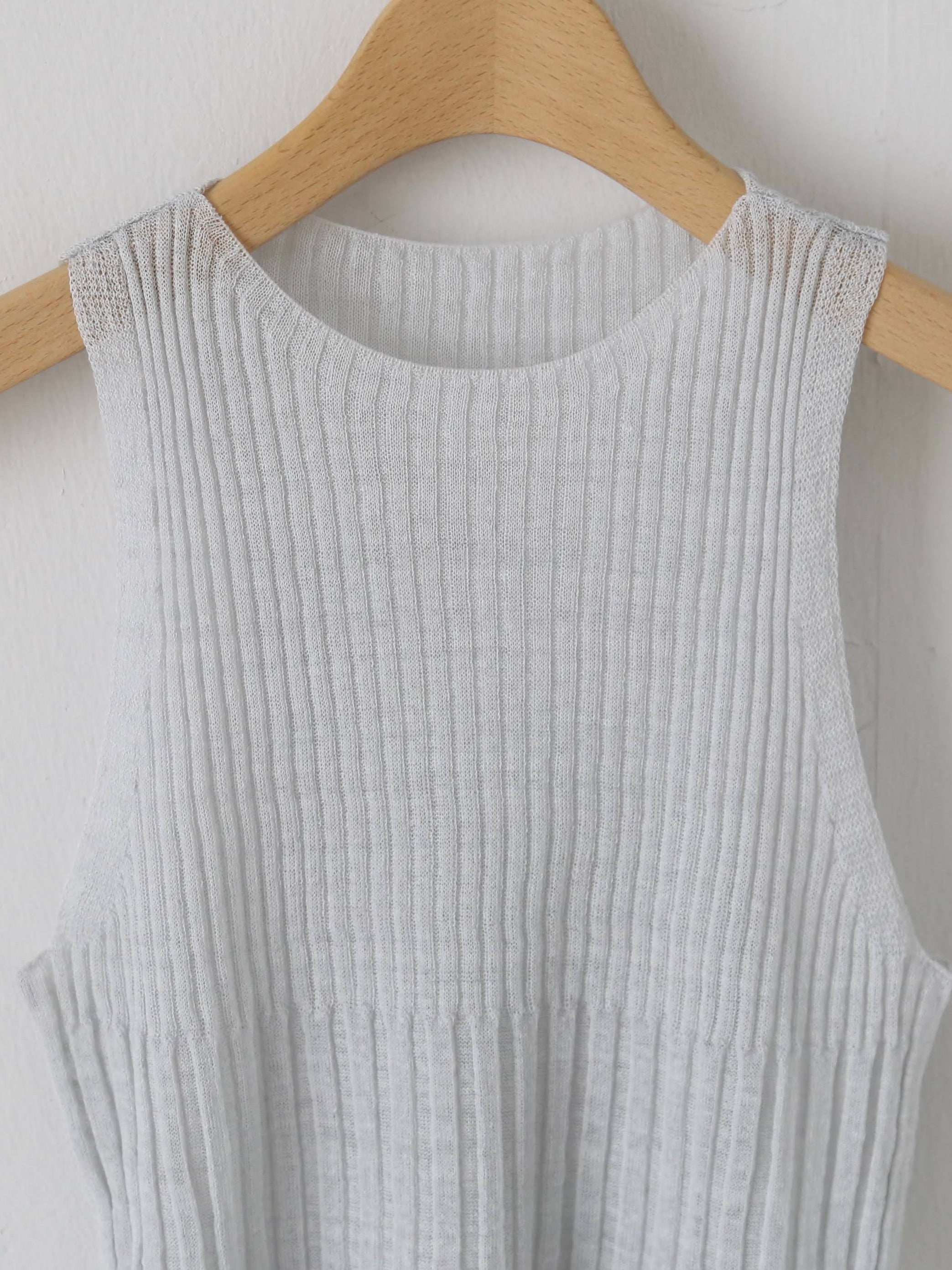 enrica リネン変形リブトップス [KNIT232]
