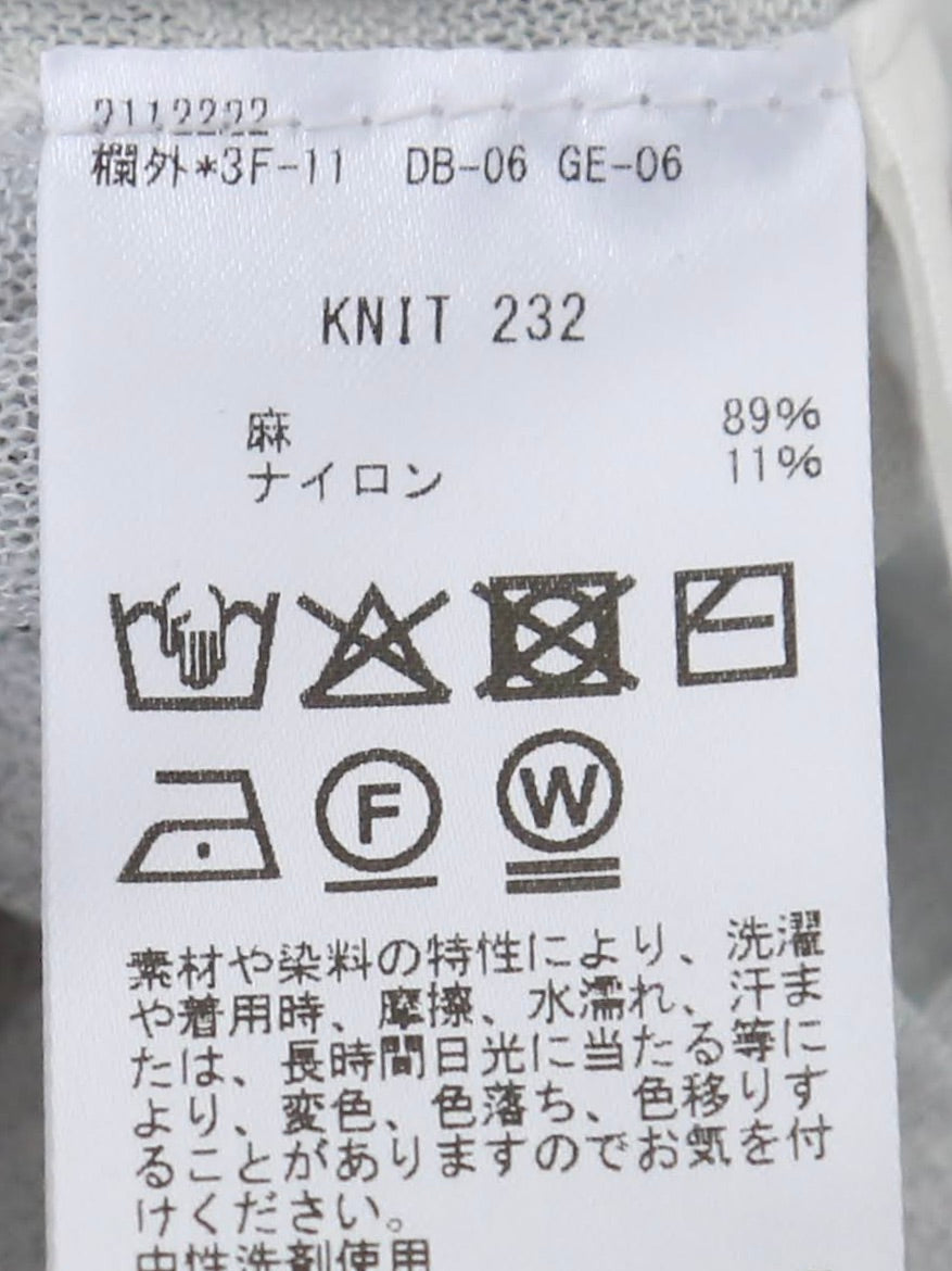 enrica リネン変形リブトップス [KNIT232]