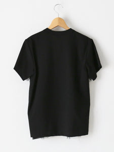 noir kei ninomiya 綿ポンチ×ナイロンチュールTシャツ [3N-T018-051]