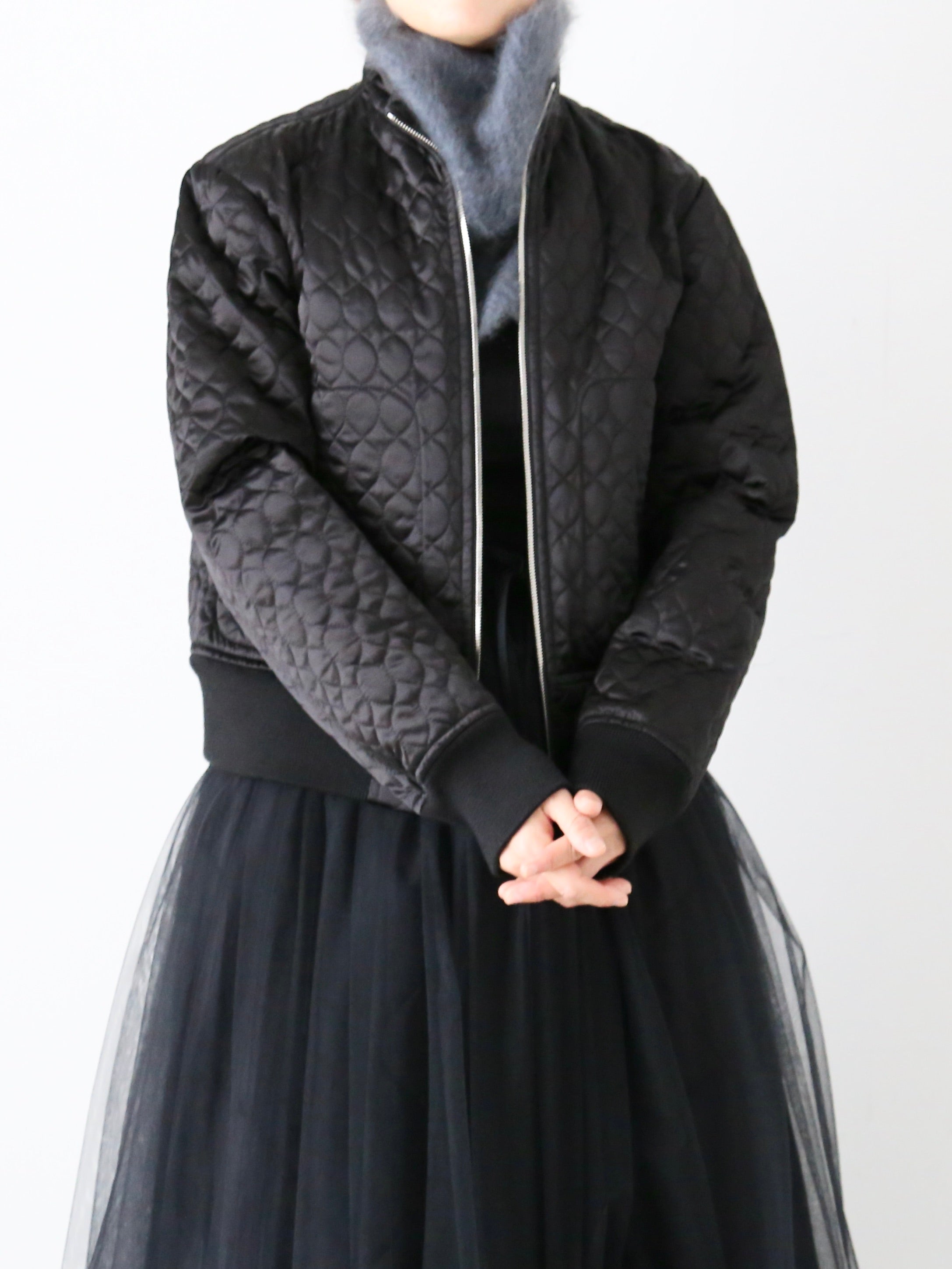 noir kei ninomiya アセテートサテンキルトジャケット [3N-J015-051]