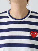 画像をギャラリービューアに読み込む, PLAY COMME des GARCONS ロングスリーブボーダーTシャツ (ラインストーン) [AX-T805-051]
