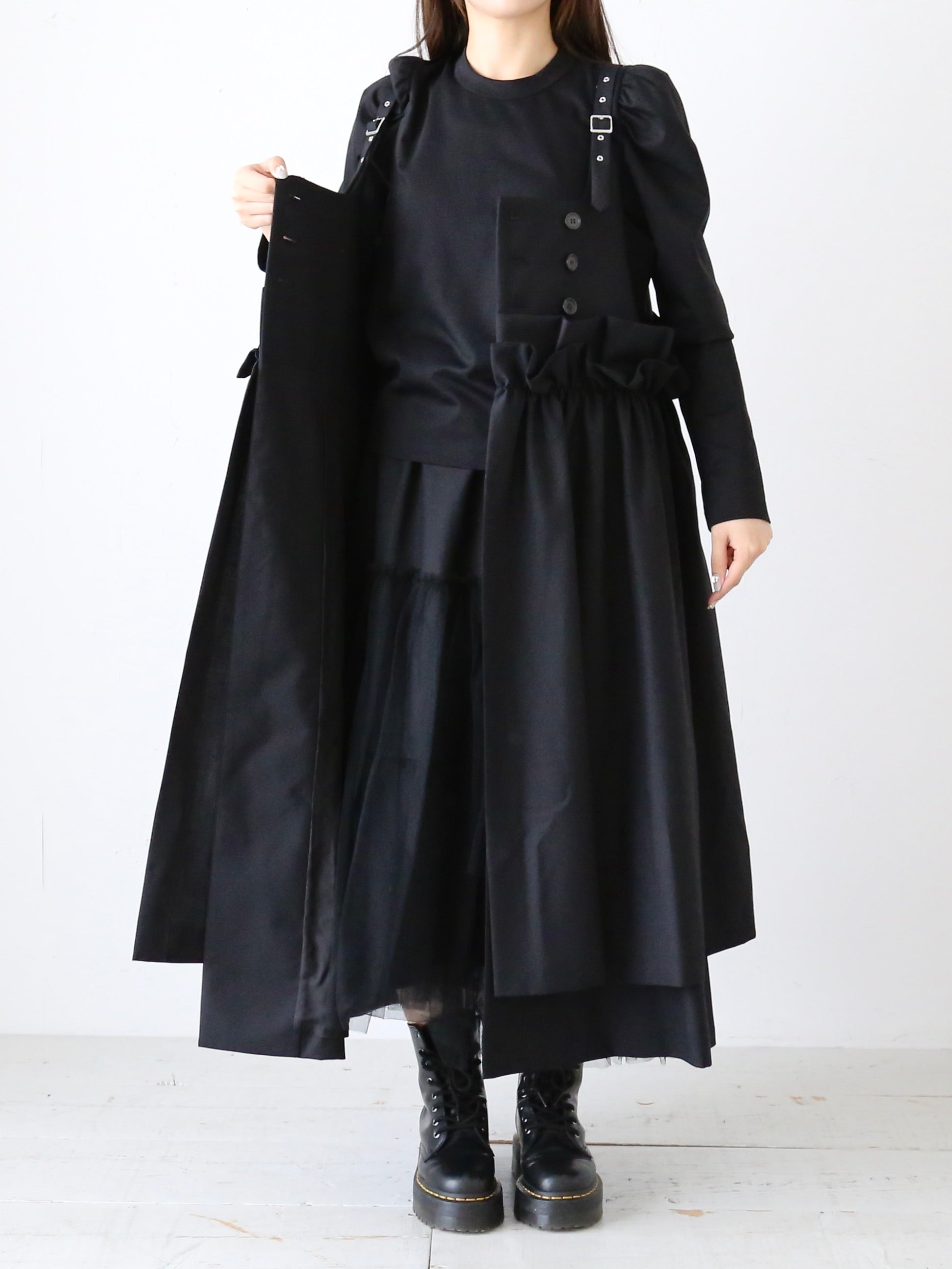 noir kei ninomiya ウールトロワンピース [3N-A003-051]