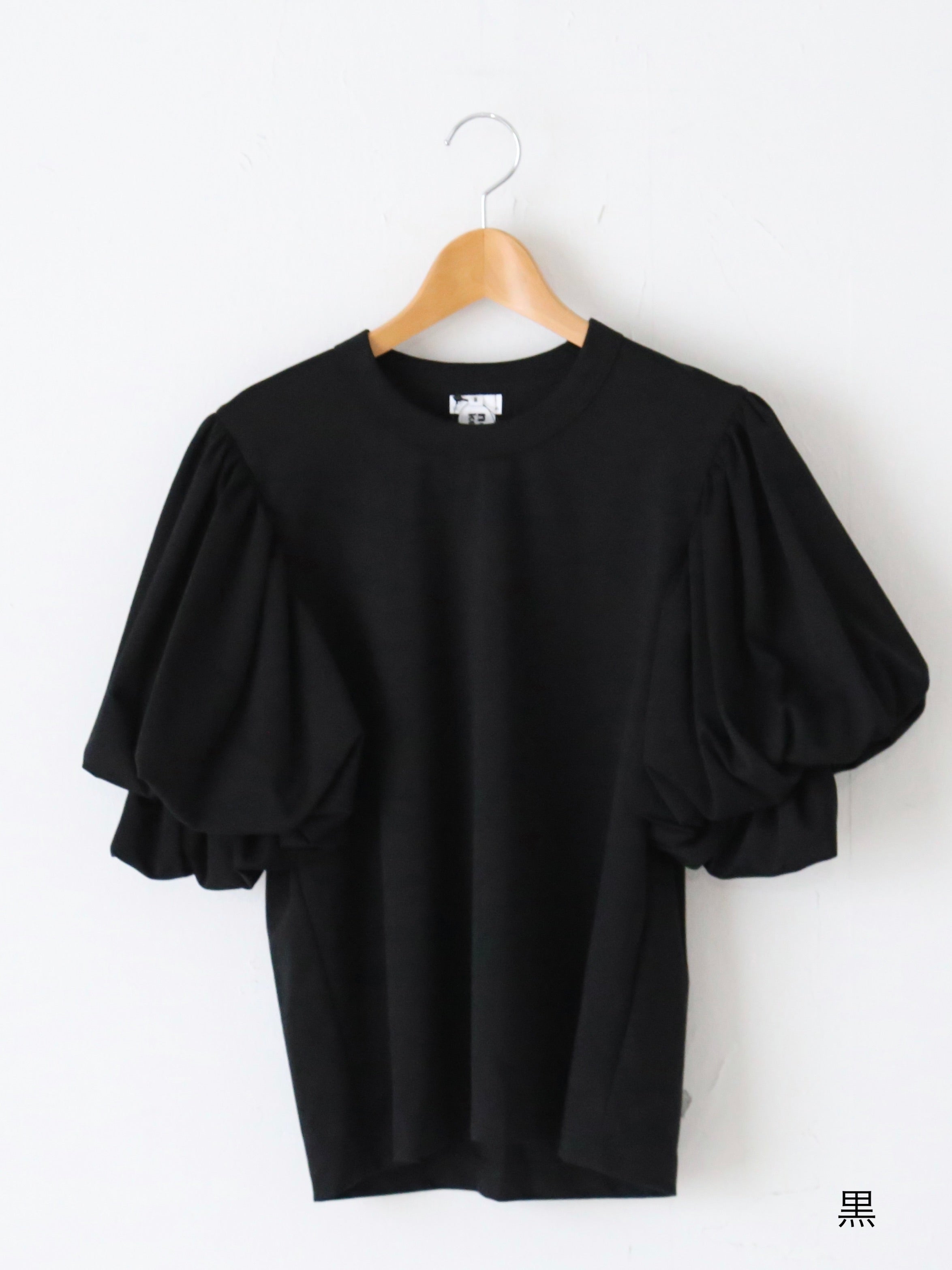 noir kei ninomiya 綿ポンチパフスリーブTシャツ [3N-T015-051]