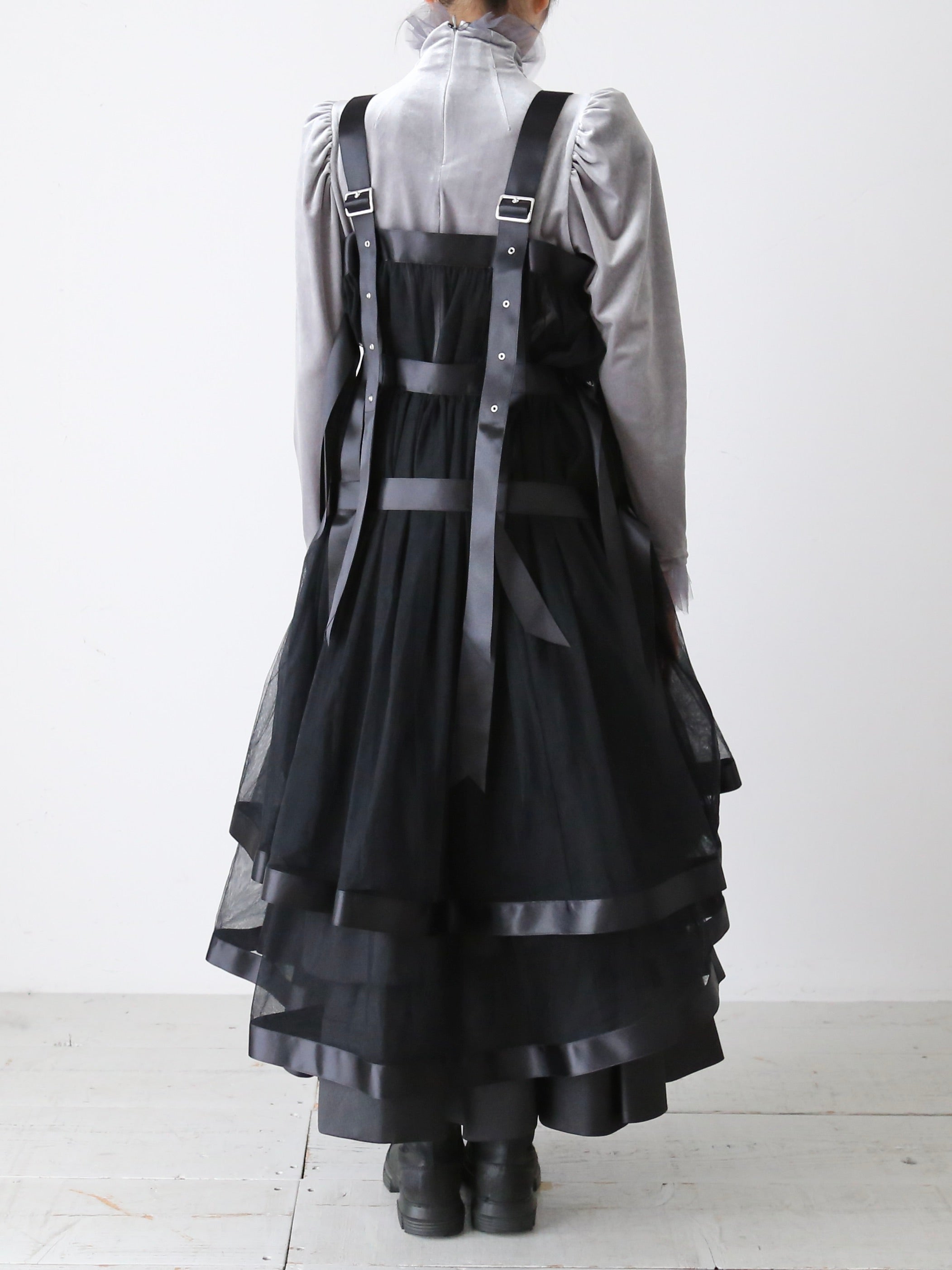 noir kei ninomiya ナイロンチュールジャンパースカート [3N-O009-051]