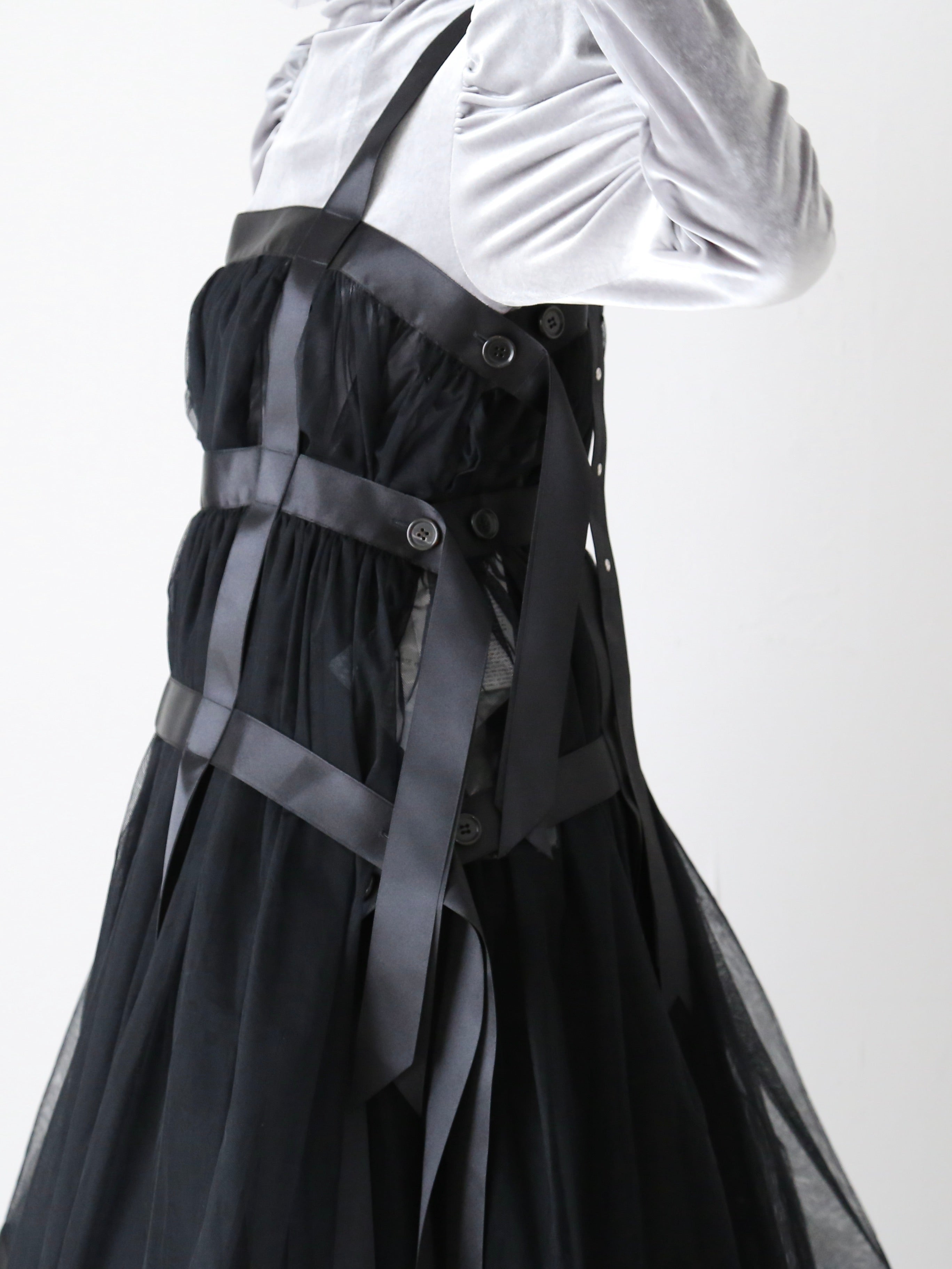 noir kei ninomiya ナイロンチュールジャンパースカート [3N-O009-051]