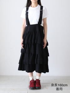 noir kei ninomiya 縮絨ウールジャンパースカート [3N-A005-051]