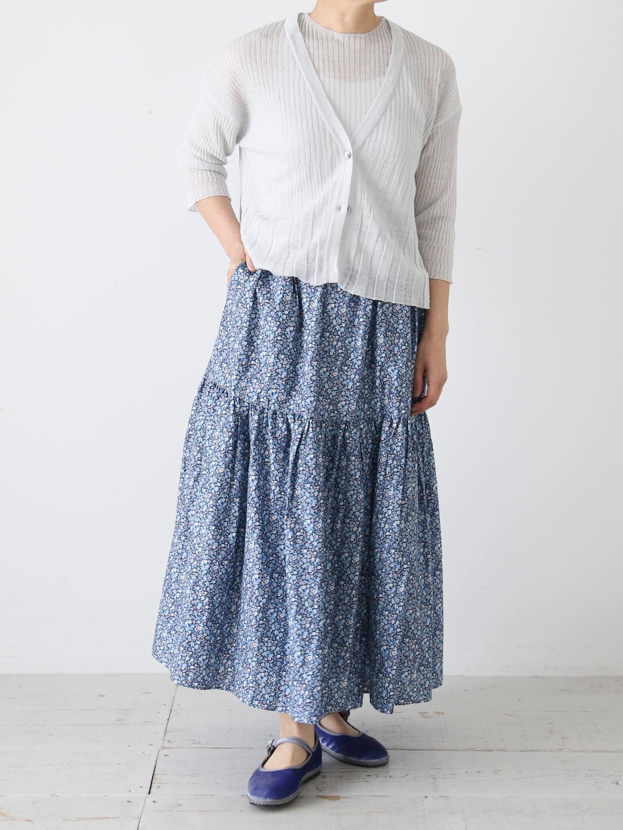 enrica リネン変形リブトップス [KNIT232]