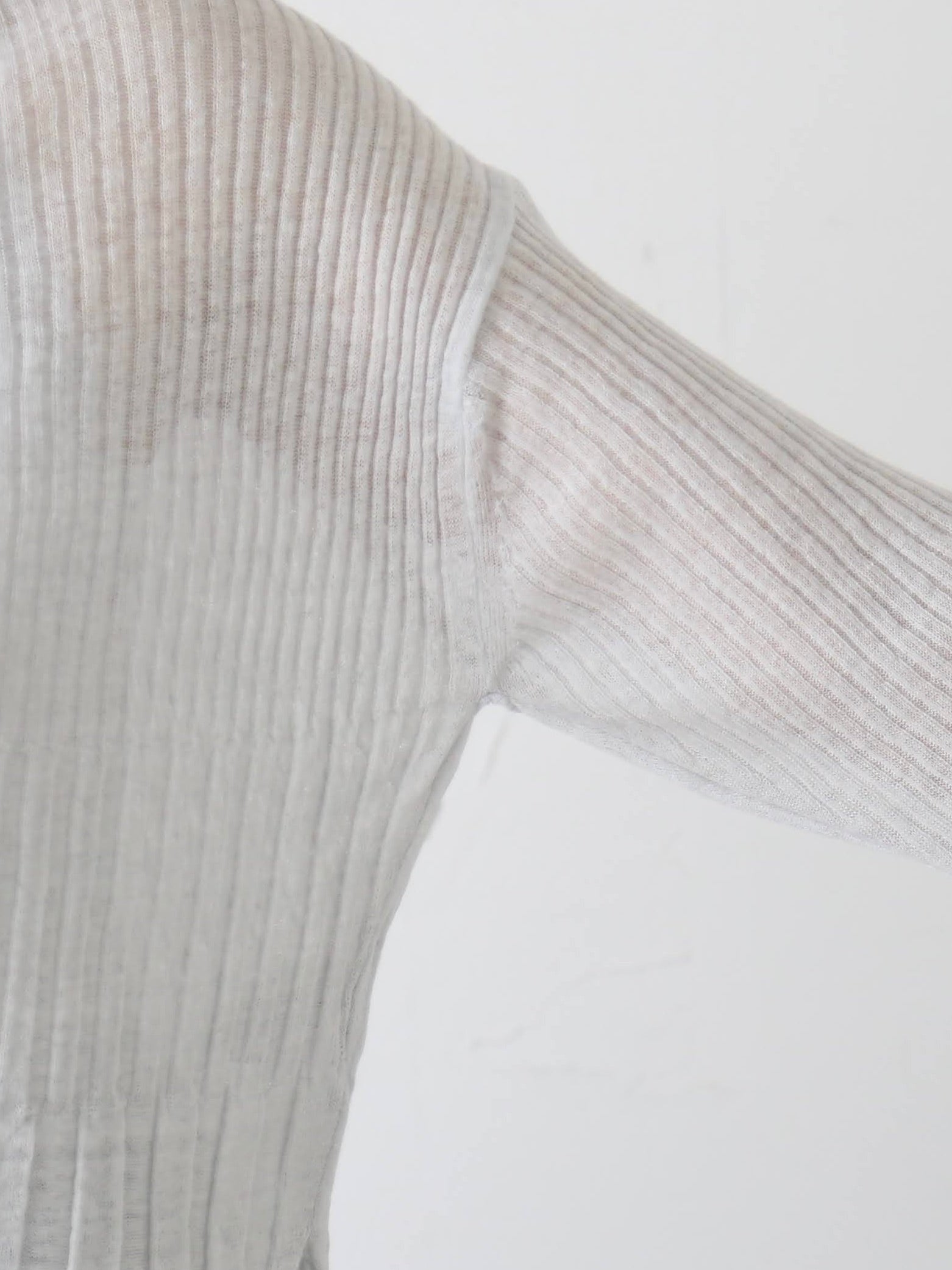 enrica リネン変形リブカーディガン [KNIT231]