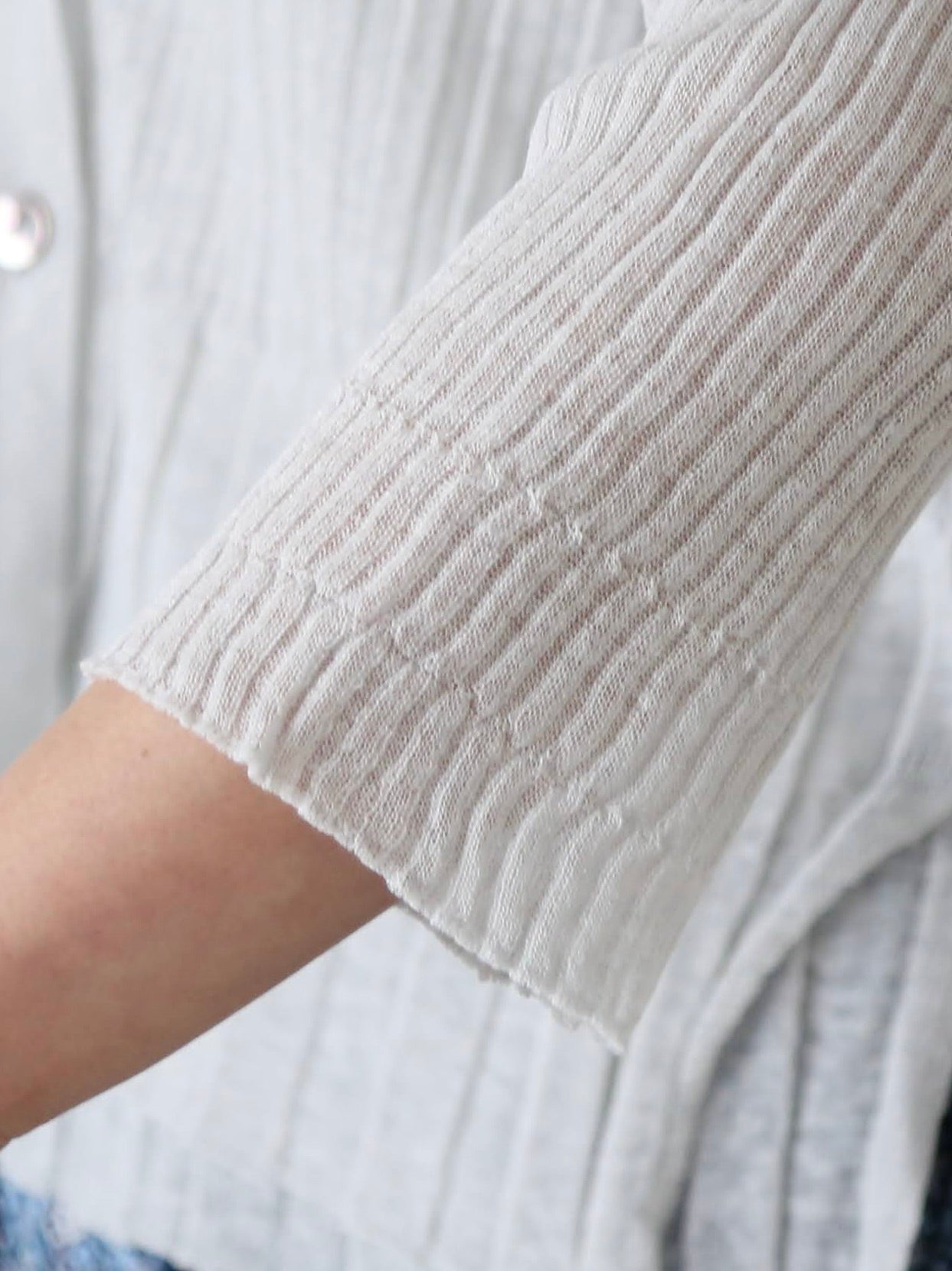 enrica リネン変形リブカーディガン [KNIT231]