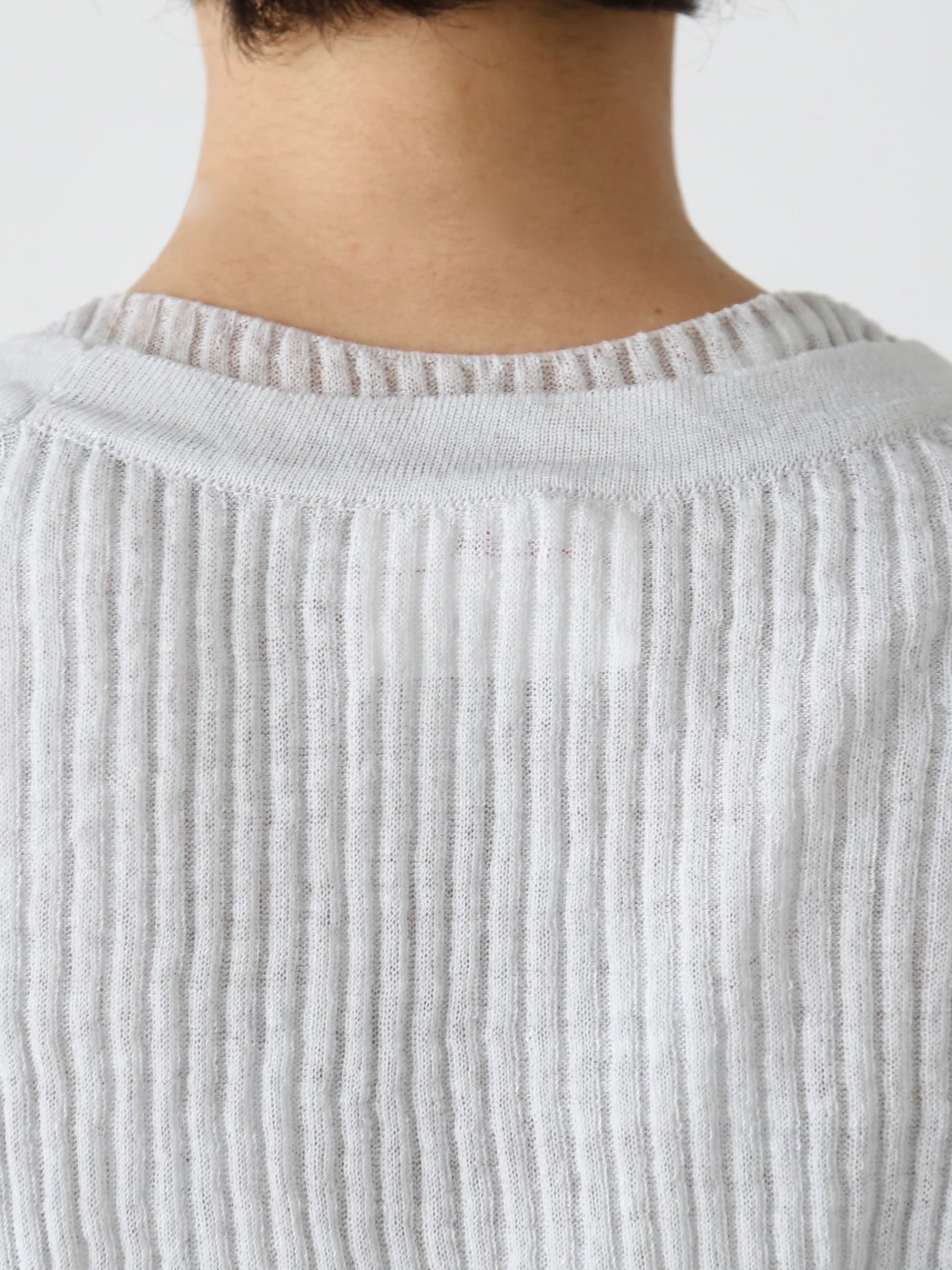 enrica リネン変形リブカーディガン [KNIT231]