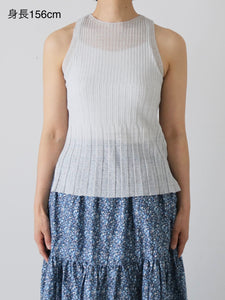 enrica リネン変形リブトップス [KNIT232]