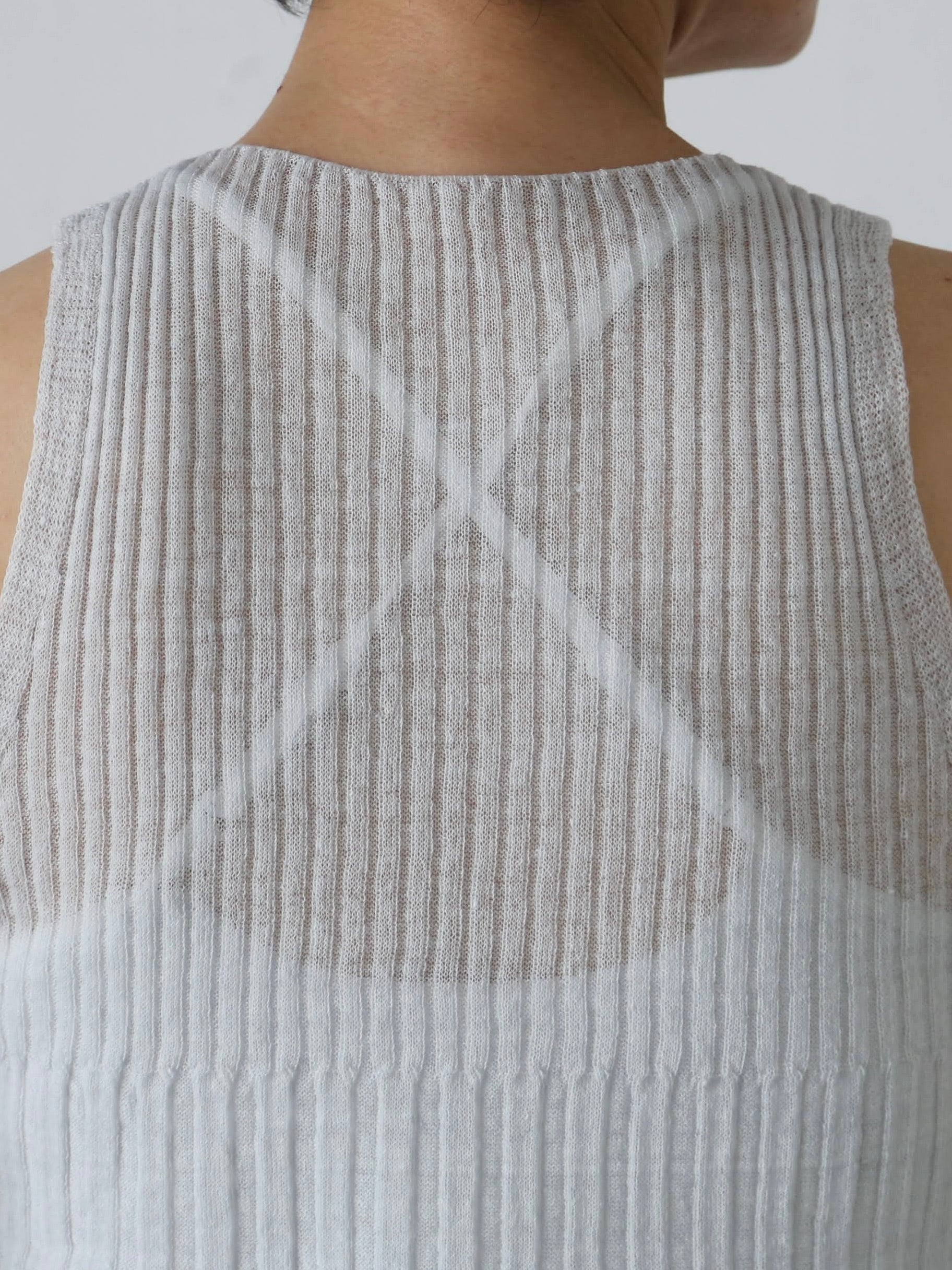 enrica リネン変形リブトップス [KNIT232]